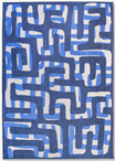 Craft Collection Kuba Ultramarine, de Poortere deco