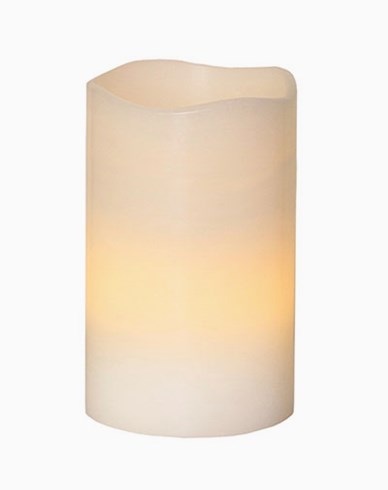 Star Trading LED Vahakynttilä aaltoreunalla, 12,5cm. valkoinen