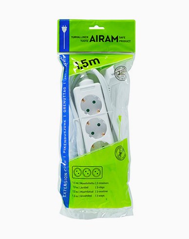 AIRAM 3-vägs jordat grenuttag 1,5 m