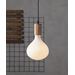 Star Trading SLIM Oppheng E27 3,5m svart stoffledning. brun, treverk