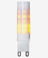 Star Trading Decoration LED Flame lamp G9 1300K Hvit
