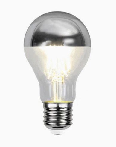 Star Trading Illumination LED filament toppförspeglad klotlampa Silver E27 4W (30W) Dimbar