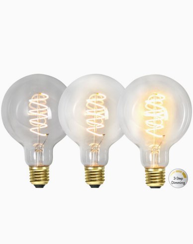 Star Trading LED-lampa G95 3-stegs 4W 2100K E27