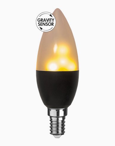 Star Trading LED-liekkilamppu Gravity Sensor kruunu valo E14