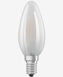 Osram LED-lampa Kronljus CL B E14 1,5W/827 (15W) Frosted