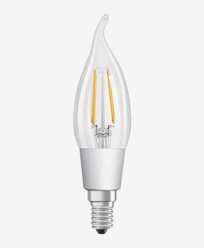 Osram LED-pære CL BA buet topp E14 Dim 4,5W/827 (40W)