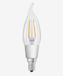 Osram LED Mignon böjd topp CL BA E14 GLOWdim 4,5W (40W)
