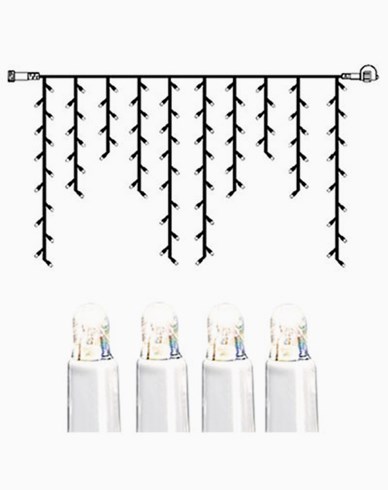 Star Trading System LED istapp extra 100 ljus 2x1m kallvit vit kabel