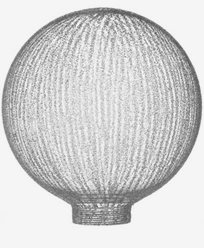 Lamell globus formet glass Ø100mm. 6535