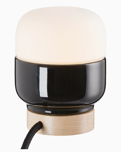 Ifö Electric Ohm Table 100/130 svart matt opal IP20 G9 20W. 2m. kabel. 8311-200-16