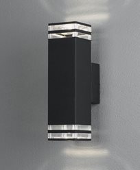 Konstsmide Antares vägglampa. Dubbel dekor. Max 2x7W LED. GU10. 408-750