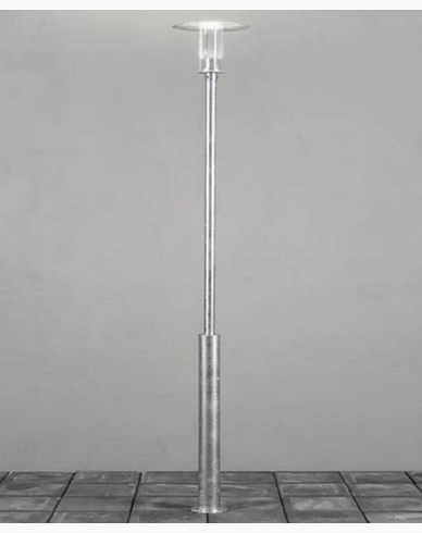 Konstsmide Mode stolplykta dimbar 12W 230V LED galvaniserad inkl stolpe. 703-320