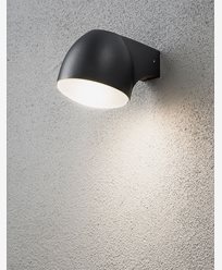 Konstsmide Ferrara seinälyhty LED 4W musta . 7531-750