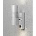 Konstsmide Modena vägglampa upp/ned rörelsesensor. 7542-320. Galvanisert