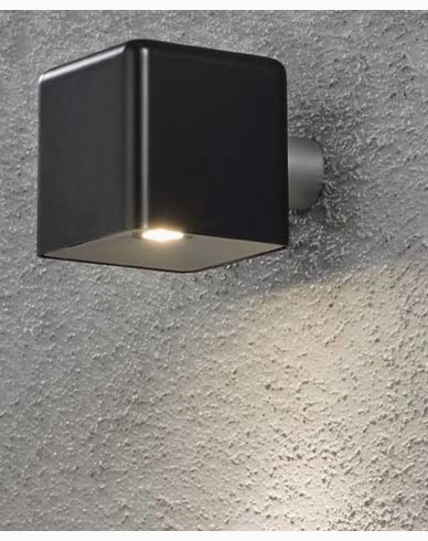 Konstsmide Amalfi vägglampa 3W 12V svart plast ink trafo + sladd. 7681-750