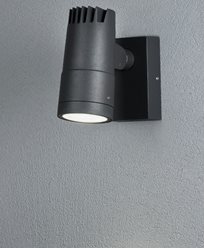 Konstsmide Andria Vägglampa High Power LED 8W grå Justerbar ljusbild. 7861-370