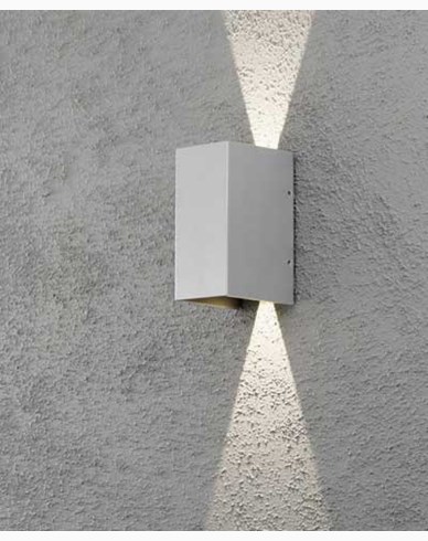 Konstsmide Cremona vegglampe grå 2x3W 230V high power LED. 7940-310