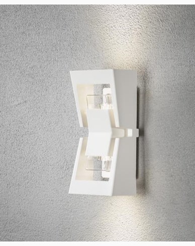 Konstsmide Potenza seinälyhty valkoinen maalattu alumiini  High Power LED, Himmennettävä . 7971-250