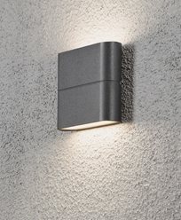Konstsmide Chieri vägglykta 2x3W High Power LED mörkgrå. 7972-370