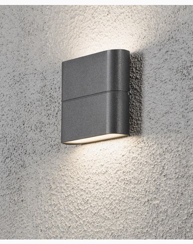 Konstsmide Chieri vegglampe 2x3W High Power LED grå. 7972-370