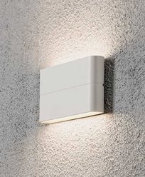 Konstsmide Chieri seinälyhty High Power LED 2X6W. valkoinen 7973-250