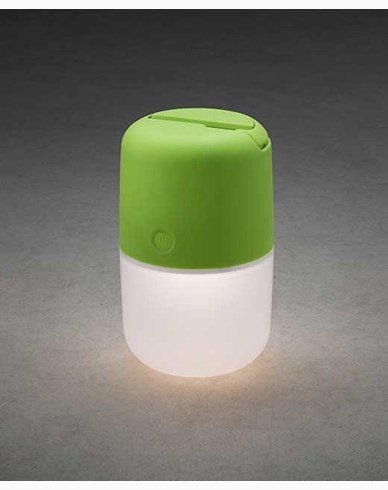 Konstsmide Assisi aurinko/USB-lamppu ripustettava/seisova LED, himmennettävissä vihreä
