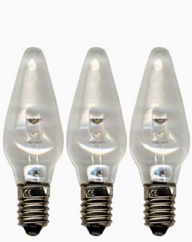 Universal LED Lampa E10 10-55V, klar 3-pack