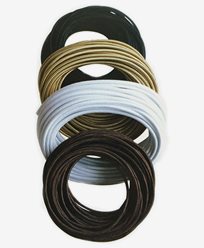 Texa Design Glatt vevd tekstil kabel 25m - Svart