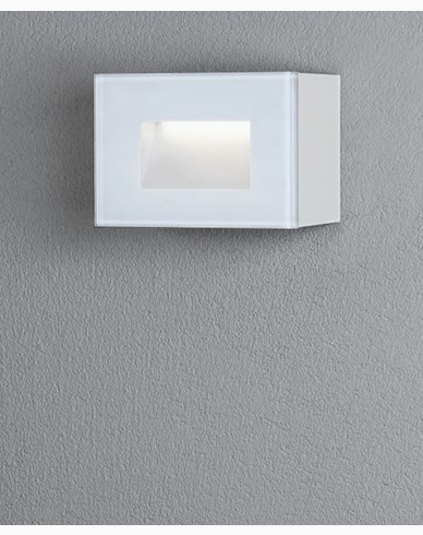 Konstsmide Chieri seinälyhty 4W LED Suorakulmainen valkoinen