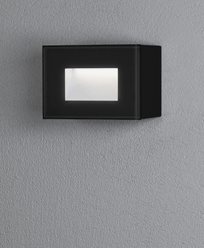 Konstsmide Chieri seinälyhty 4W  LED Suorakulmainen musta