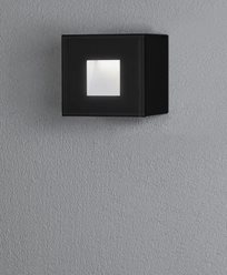 Konstsmide Chieri seinälyhty 1,5W LED neliö musta