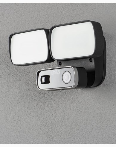 Konstsmide Smartlight 24W svart, Kamera, Högtal. Mikr, Wifi