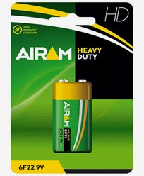 AIRAM Heavy Duty 6F22 9V batteri