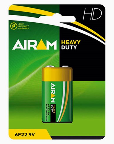 AIRAM Heavy Duty 6F22 9V akku