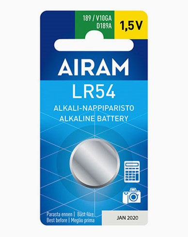 AIRAM LR54 (89A) 1,5V alkalisk knappebatteri