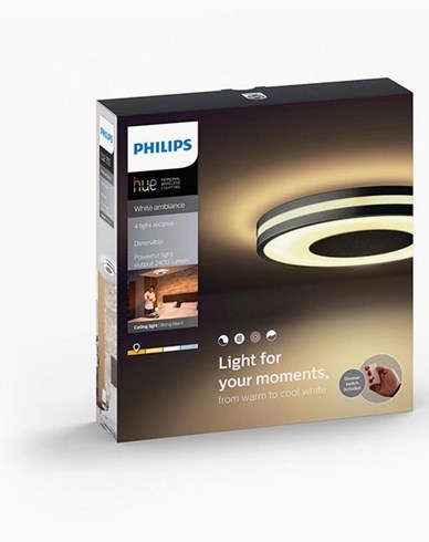 Philips Philips Hue Being ceiling lamp black 1x40W 230V. Inkl switch