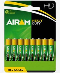 AIRAM Airam Heavy Duty Plus R6 (AA) 1,5V batterier 8-pack
