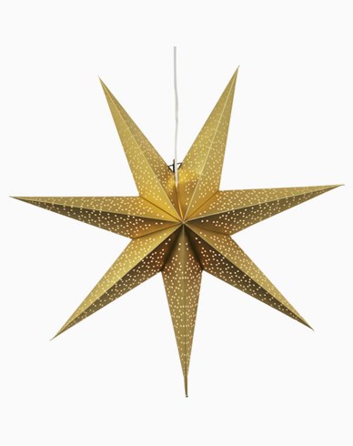 Star Trading Mönstrad Guld Pappersstjärna DOT. 70cm