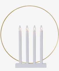 Star Trading kynttilänjalka Glory. 4 putket i Metalli. Valkoinen