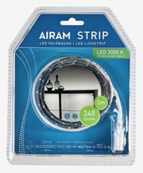 AIRAM LED Strip Lysbånd 1m vit IP20/54, 4,8W. 4107186
