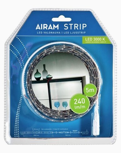 AIRAM LED Strip 5m vit IP20/54, 24W. 4107189