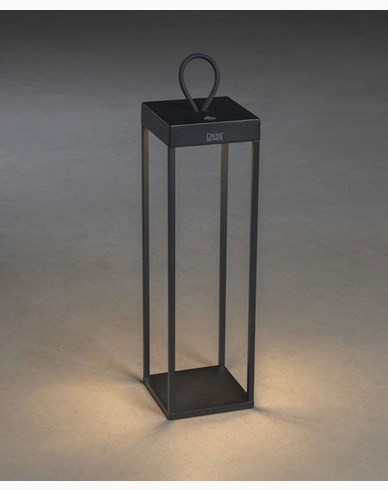 Konstsmide Ravello lanterna svart USB dimbar 50cm