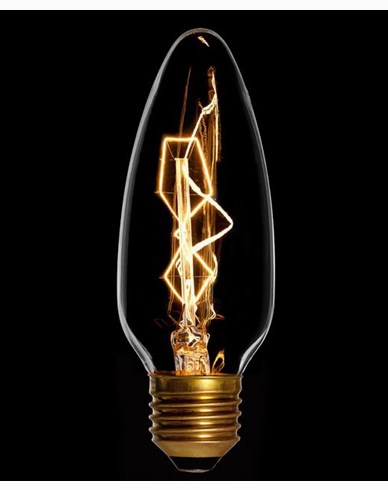 Danlamp Kyrklampa, glödlampa med karbontråd 25W E27