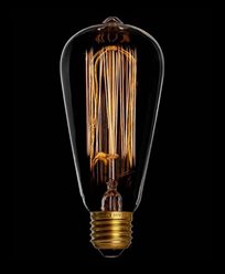 Danlamp Edison hehkulamppu hiililangalla. 60W E27