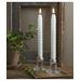 Star Trading LED Antique Candle Flame pyörre 2-pack, 25 cm. Valkoinen