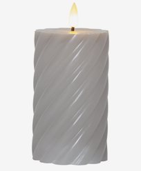 Star Trading LED -lohkovalaisin Flame Swirl, 15 cm harmaa