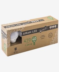 Airam LED-pære Krone/Illum E14, 5,5W 4-pakning