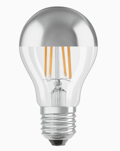 Osram LED-lampa Normal toppförspeglad Silver 7W/827 (50W) E27. Dim.