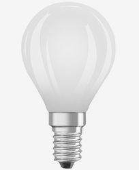 LEDVANCE OSRAM LED-lamppu Pallo MATTA 6,5W/840 (60W) E14. Himm.eä.