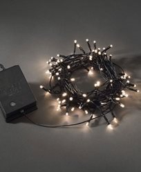 Konstsmide Lysløkke 80vv LED skumringsrelé / timer 6 / 9h svart kabel. Batteridrevet, 2xLR20